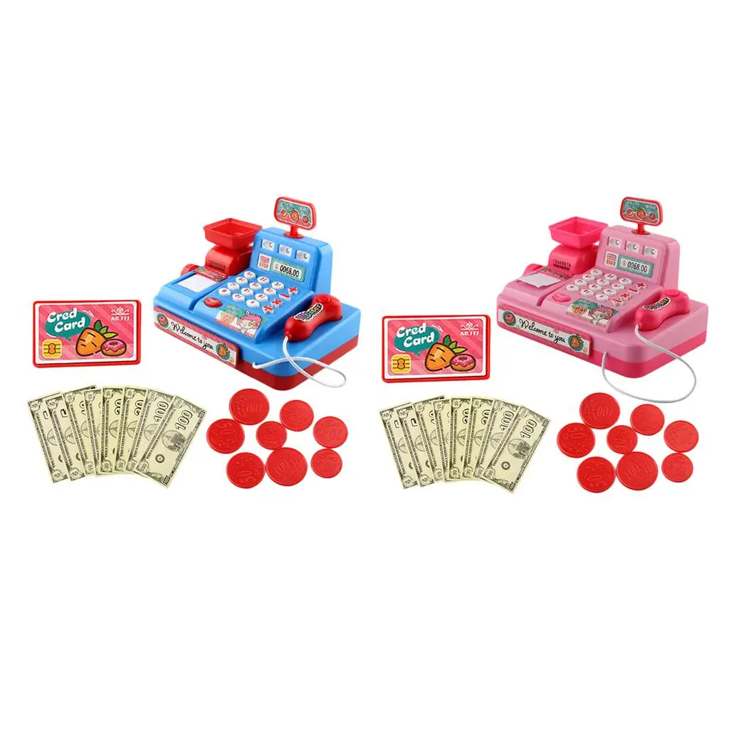 Set da gioco di finzione per supermercato per bambini, registro, regalo di compleanno per giocattoli