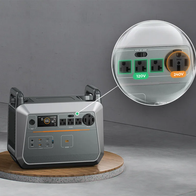 Outdoor Power Station 3000W Portable Solar Generator With 2000W Energy Storage Battery Lifepo4 110v Power Source