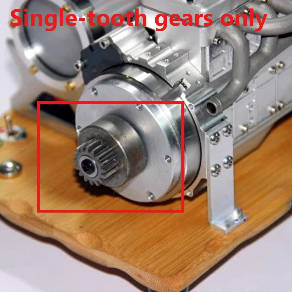 CISON Miniature Four Cylinder Engine Parts Engine Clutch Parts Inertia Gear Synchronous Belt Pulley Ship Model Gear Double Gear