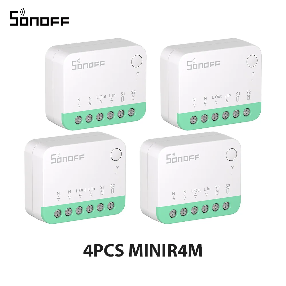 SONOFF MINIR4M Smart WiFi Schakelaar ESP32 Chip Mini Detach Relay EWeLink Spraakbesturing Compatibel met Alexa Google Home 1-10PCS
