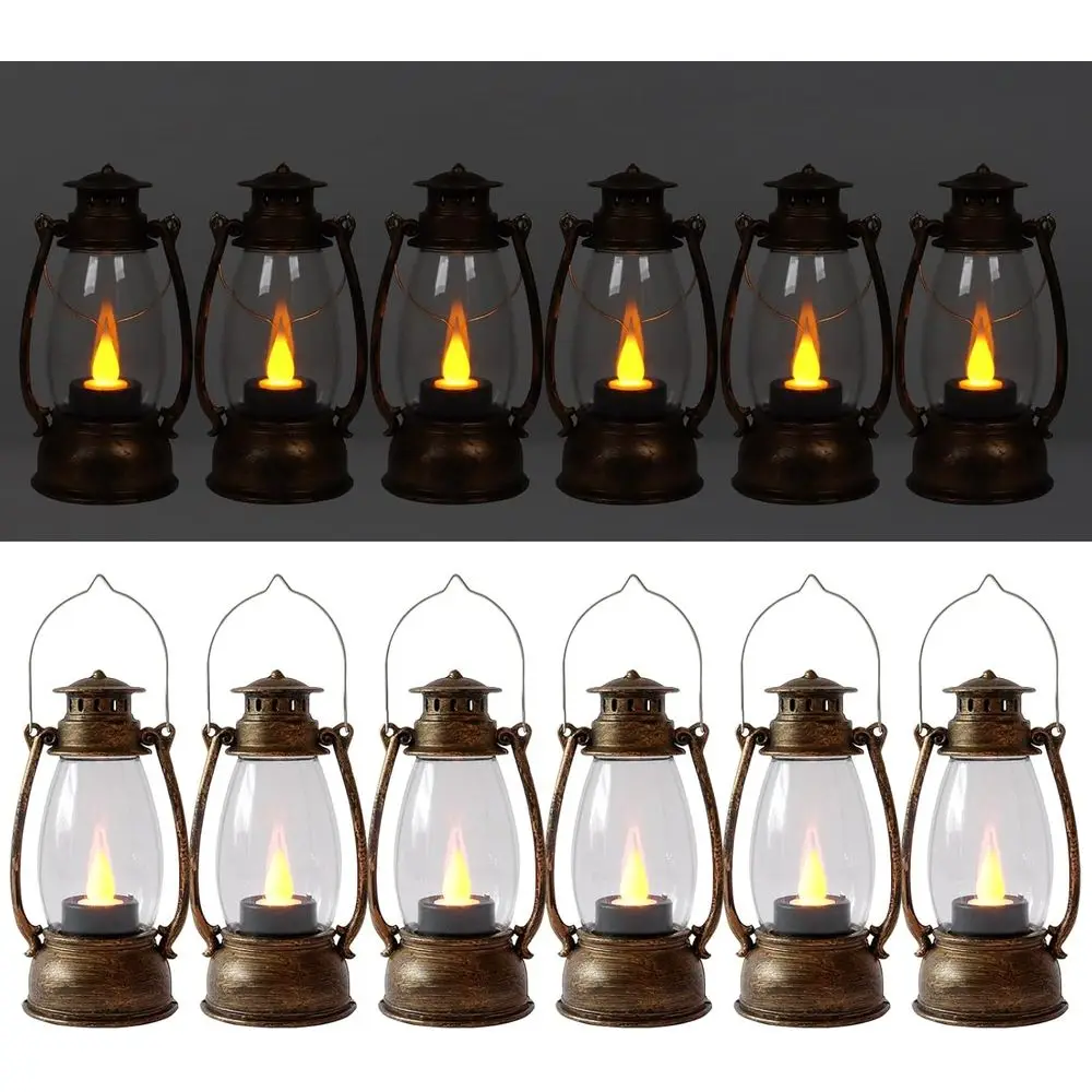 

Набор из 12 винтажных декоративных фонарей, мини-фонарики для свечей, декоративные светодиодные подсвечники с ламельными свечами или центральные элементы для свадебного стола
