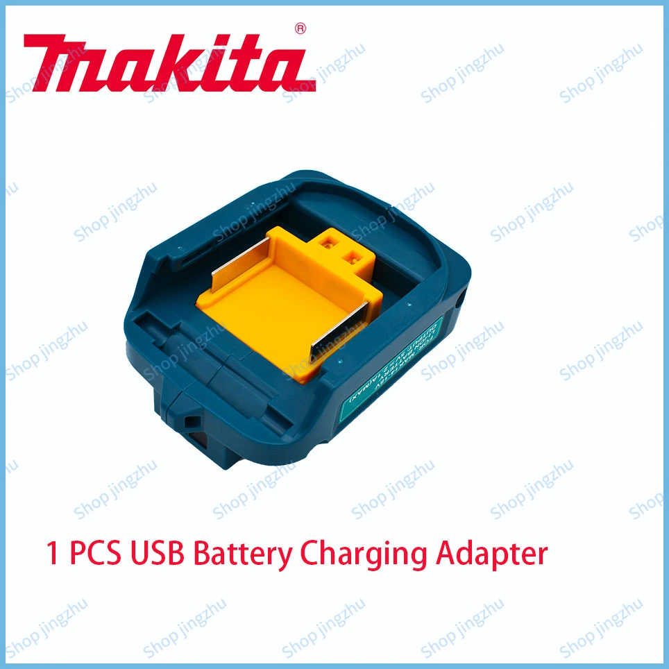 Adaptador de energia ADP05 para bateria de iões de lítio Makita LXT, carregador USB duplo, conversor de luz LED, 14.4V, 18V