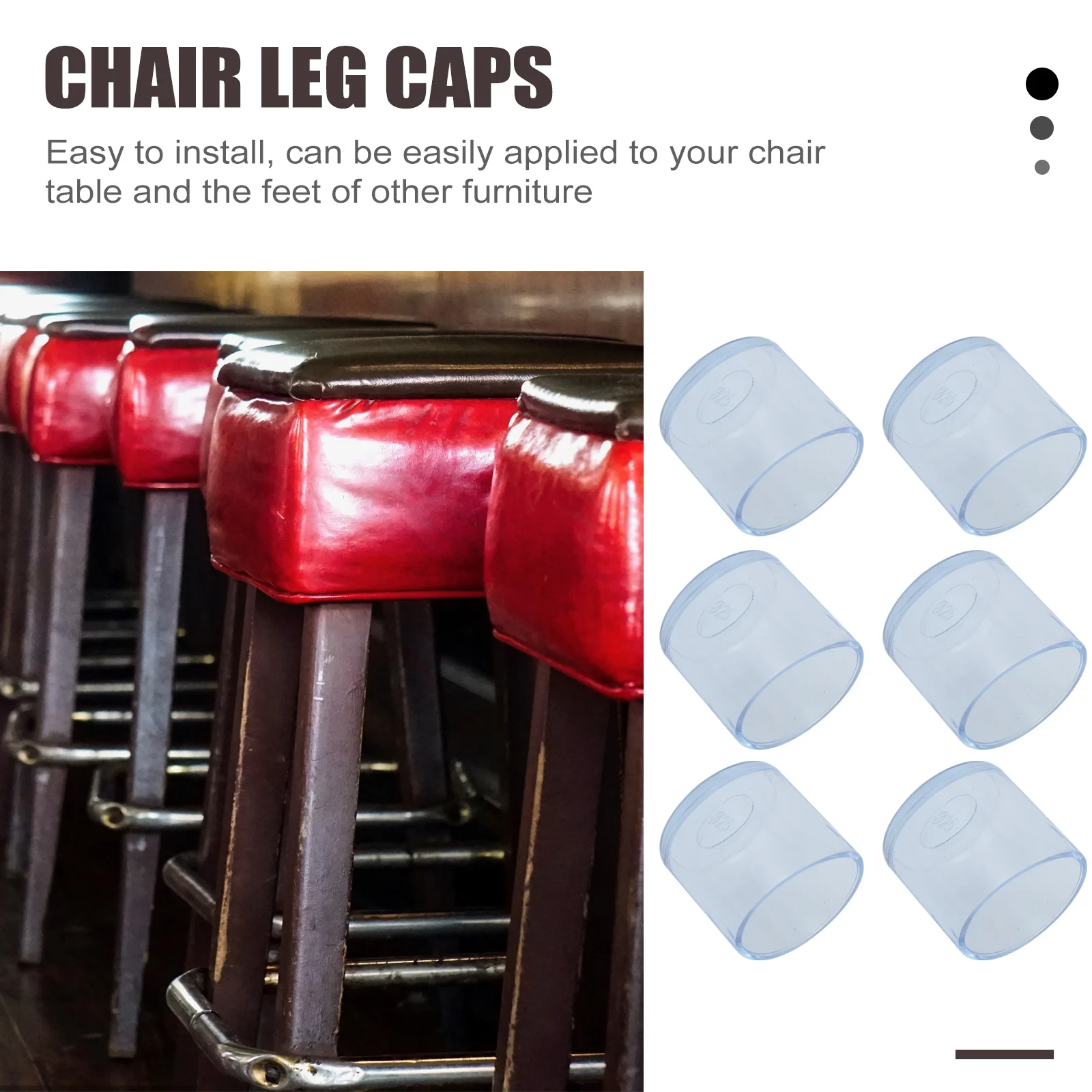 

32pcs Chair Table Feet Cover Wear-Resistant Transparent Pvc Anti-Slip Pads For Furniture Leg Protection Floor Protector