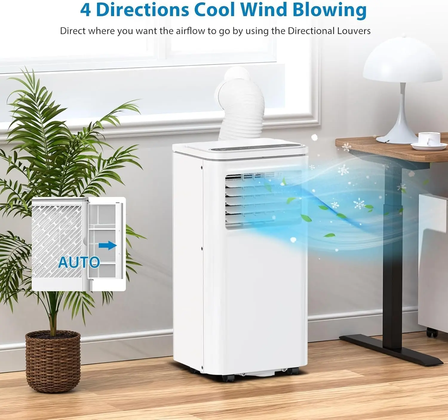 4-in-1 cooling, dehumidifier, fan, sleep mode