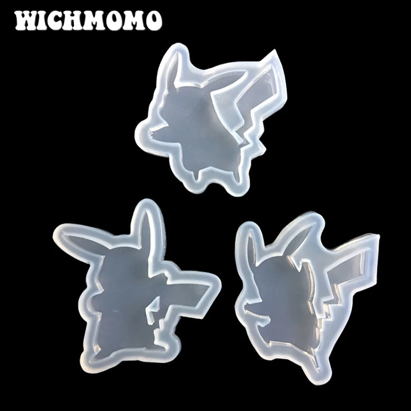 Molde de silicona líquida UV para manualidades, moldes de resina de Pikachu de dibujos animados para decoración de interiores, juguetes para