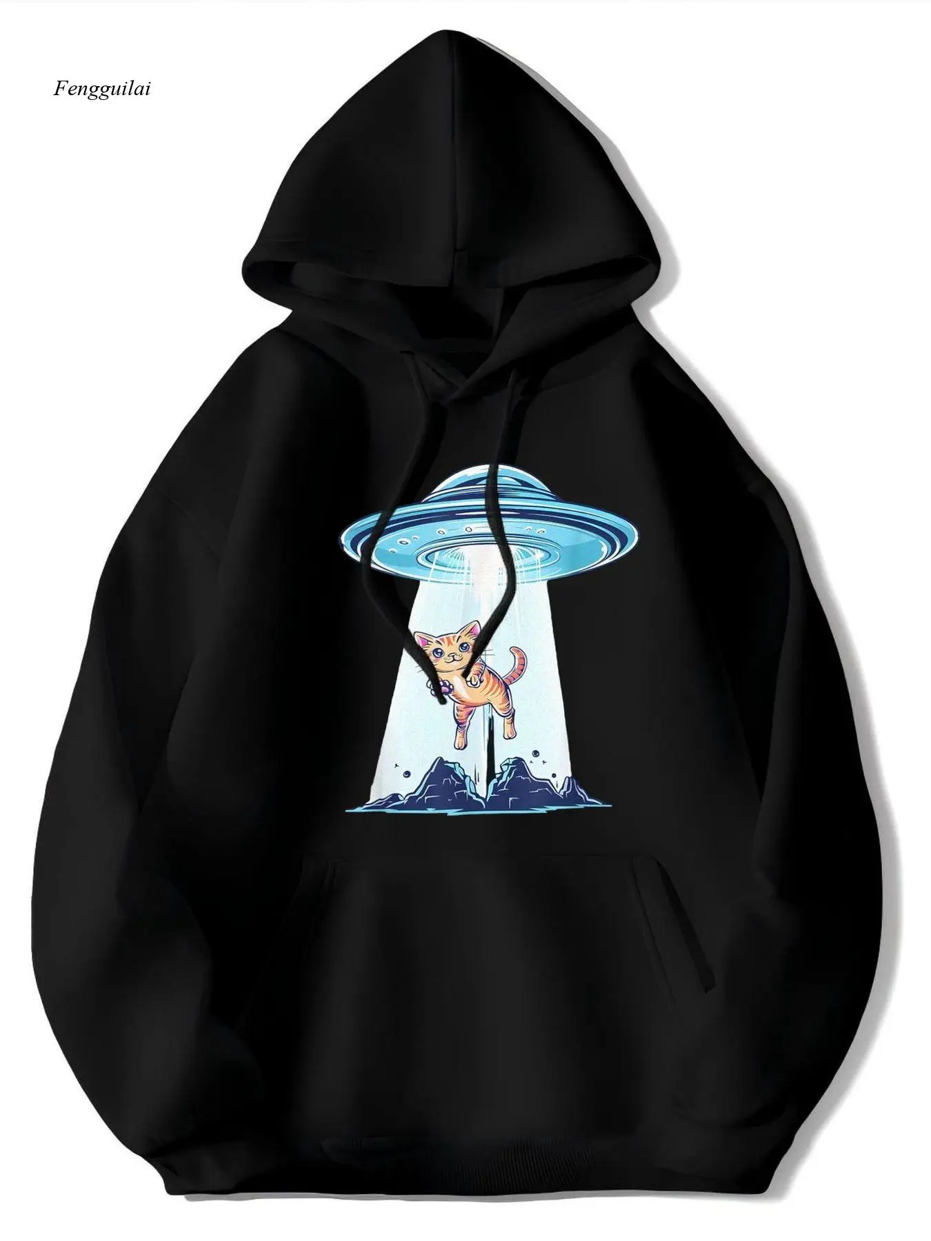 

Забавная толстовка с капюшоном для чихуахуа с НЛО-инопланетянин, космический корабль и маленький зеленый мужской пуловер для собак