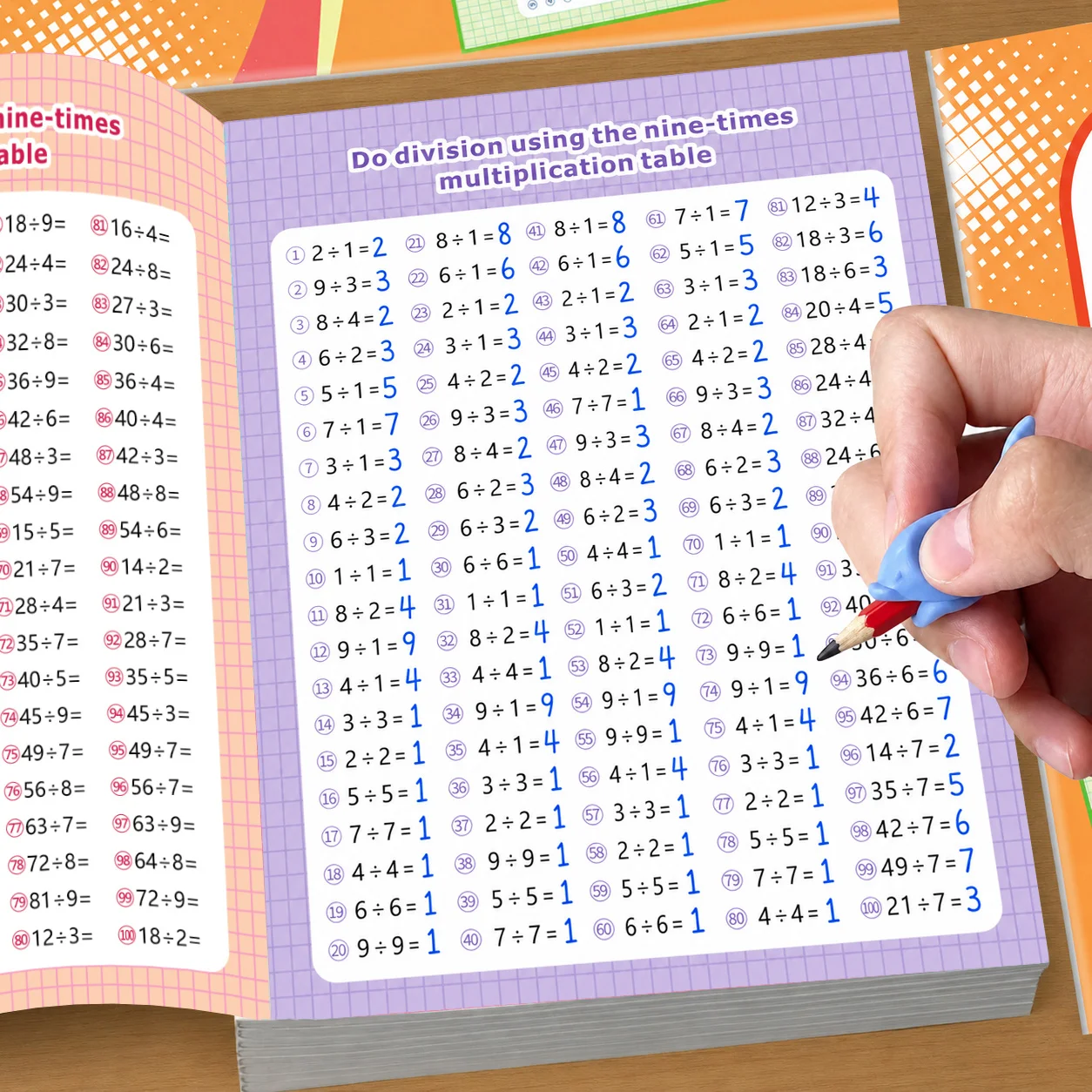 Multiplication & Division Workbook: Times Tables Practice – 9x Drills for Elementary Math Mastery view 4