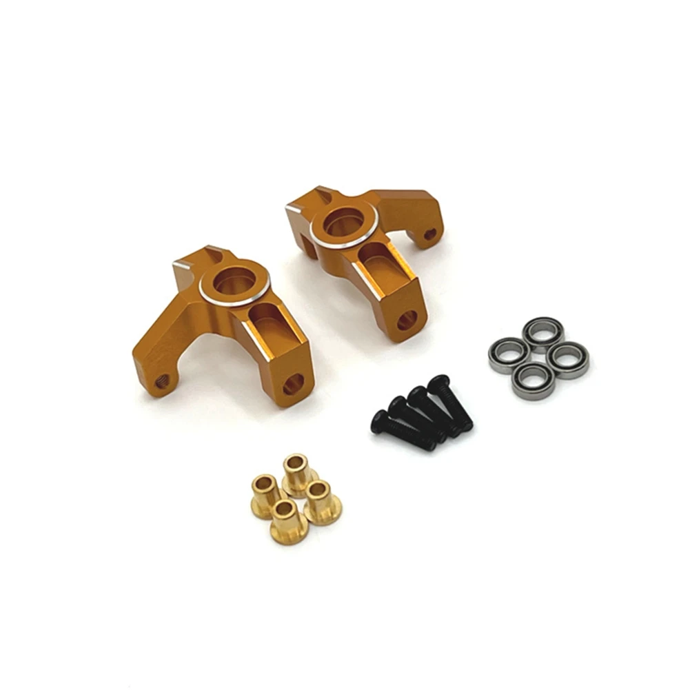 RC Car Upgrade Steering Cup Bearing Set for   C8803 WLtoys 1/14 144016 1/12 124016 RIaarIo XDKJ-001 Gold