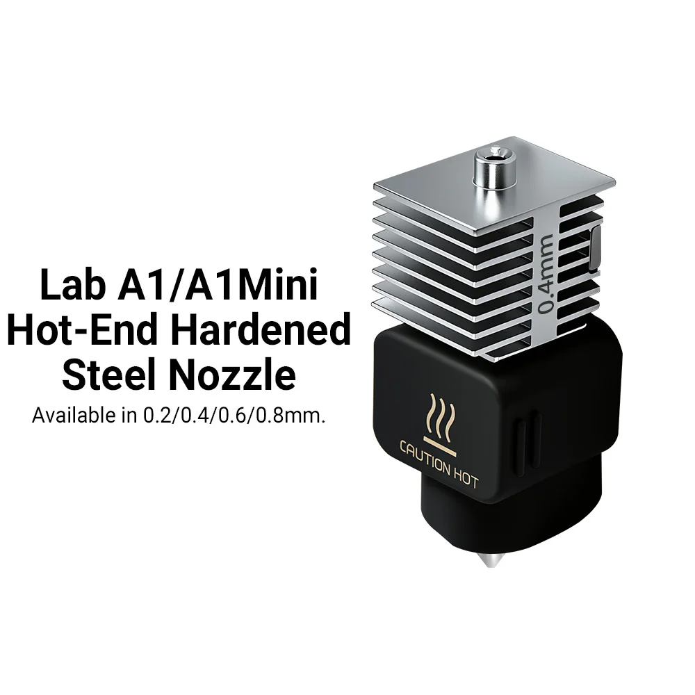 

Bambu Lab A1/A1 Мини-обновленный интегрированный комплект Hotend — высокоскоростной блок Hotend с соплами из закаленной стали 0,2/0,4/0,6/0,8 мм