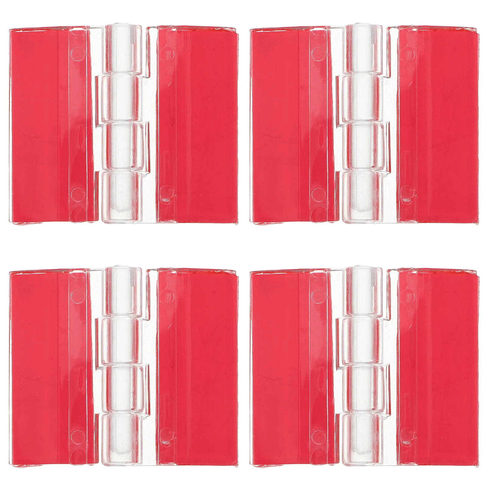 

4 Pcs Self Adhesive Acrylic Small Hinges for Wooden 25x35mm Clear Cabinet Door Hinges Aquarium Lid