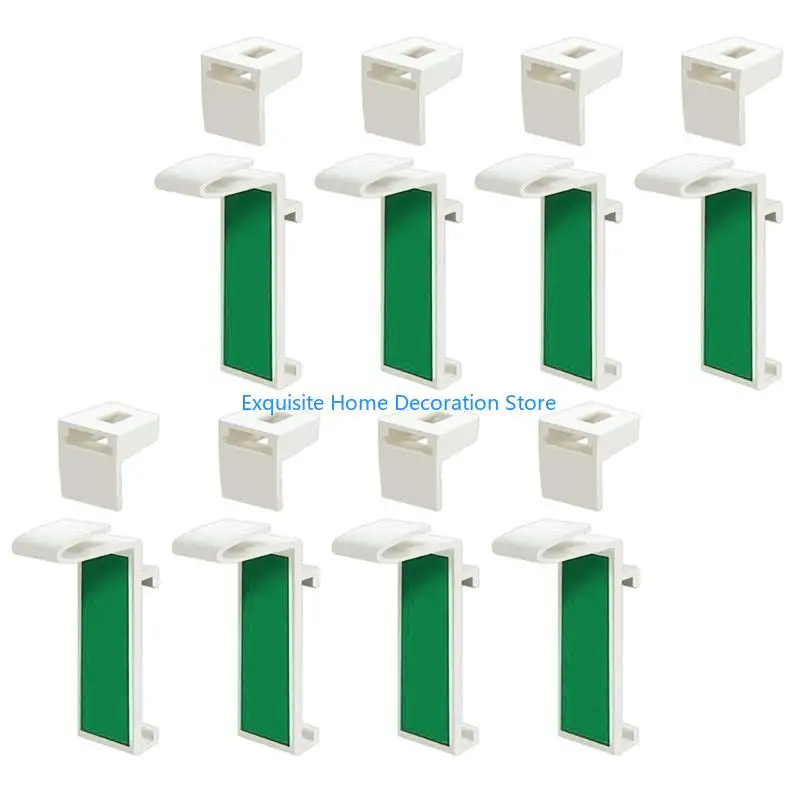 L5BF 8Pcs Roller Blind Clamps Brackets Easy Installation for Living Room and Bedroom