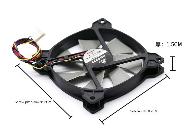 Controle de temperatura pwm 04092p, 9215cm 92mm dc 12v, 4 fios, controle de velocidade inteligente, cpu com ventilador