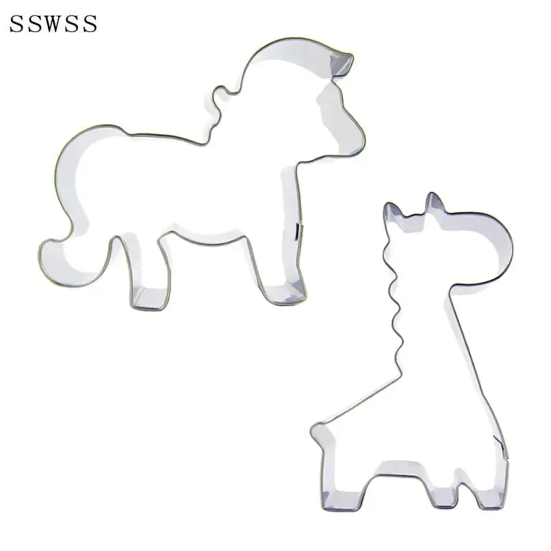 Cartoon Animals Shape,White Horse,Giraffe,Cookie Cutters Baking Molds,Cake Decorating Fondant Tools,Direct Selling