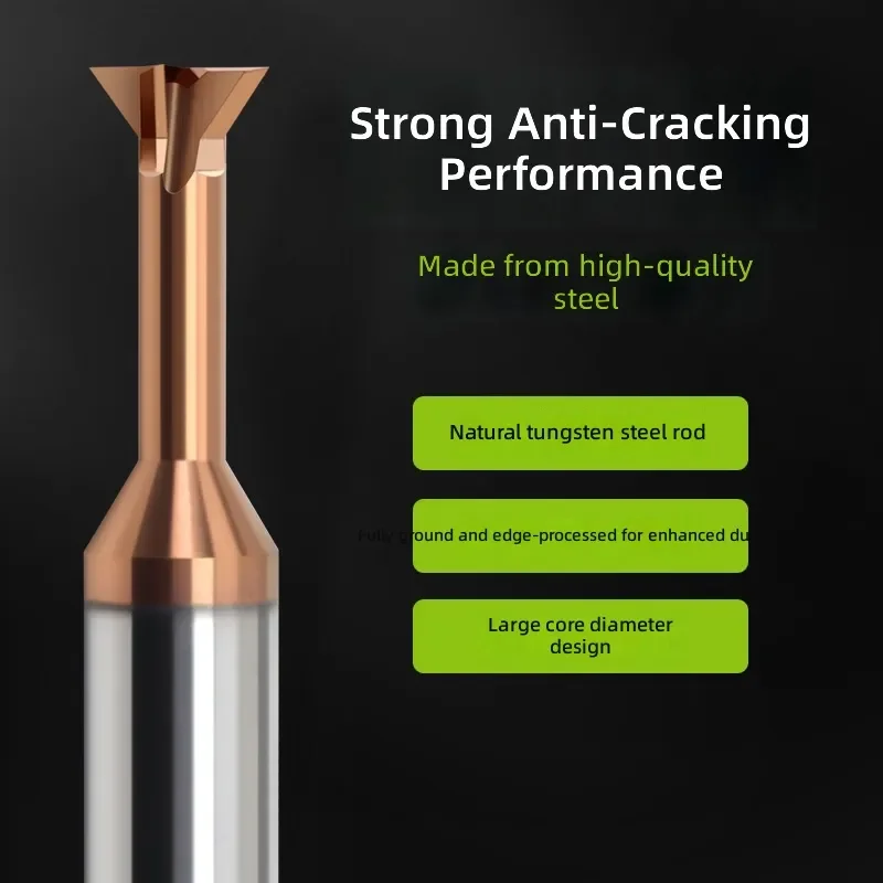 for 60 Degree Tungsten Steel Dovetail Knife for Steel 30 Degree 45 Degree Swallow Chamfer Knife for Aluminum Alloy Groove