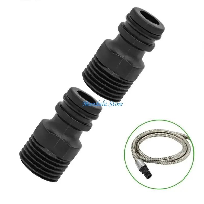 

U2JC Garden Hose Quick Connects Set Comfortable Garden Water Hose Adaptors with 1/2Inch Thread Nipple Adaptors