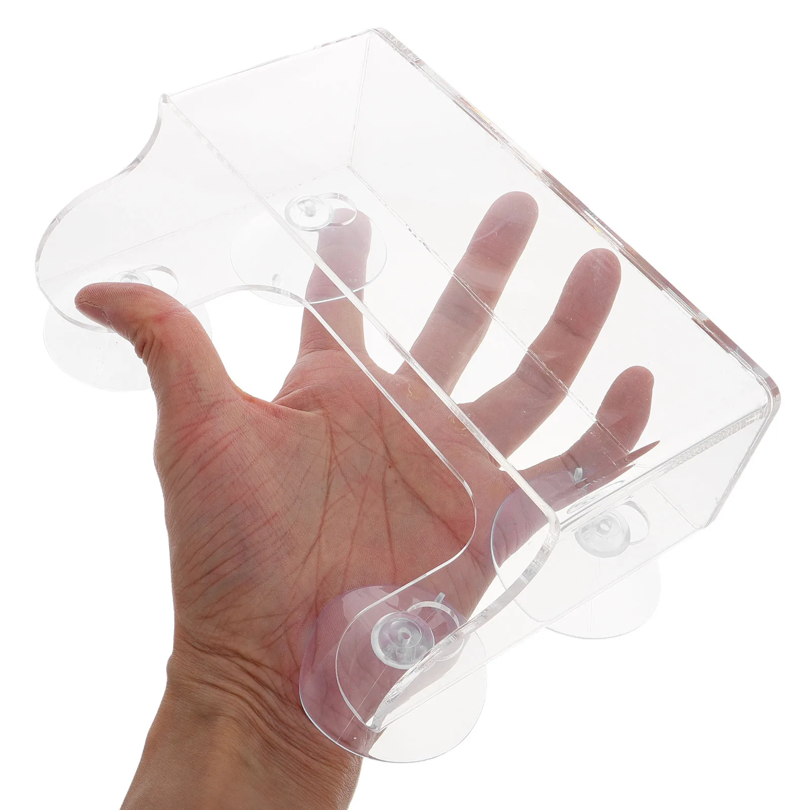 

Suction Cup Refrigerator Door Hanging Rack Clear Acrylic Storage Shelf for Chocolates Snack Organizing Mini Fridge Organizer