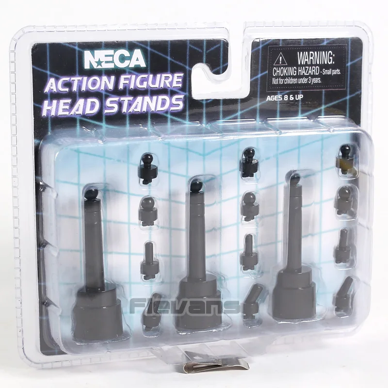 NECA عمل الشكل رئيس أسود عرض موقف 3-حزمة يناسب معظم 6 "إلى 8" الشكل