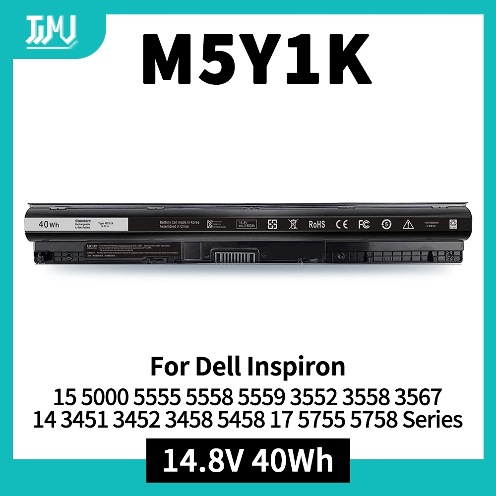 40Wh M5Y1K For Dell Inspiron15 5000 5555 5558 5559 3552 3558 3567 14 3451 3452 3458 5458 17 5755 5758 17 5000 5755 5759 Series