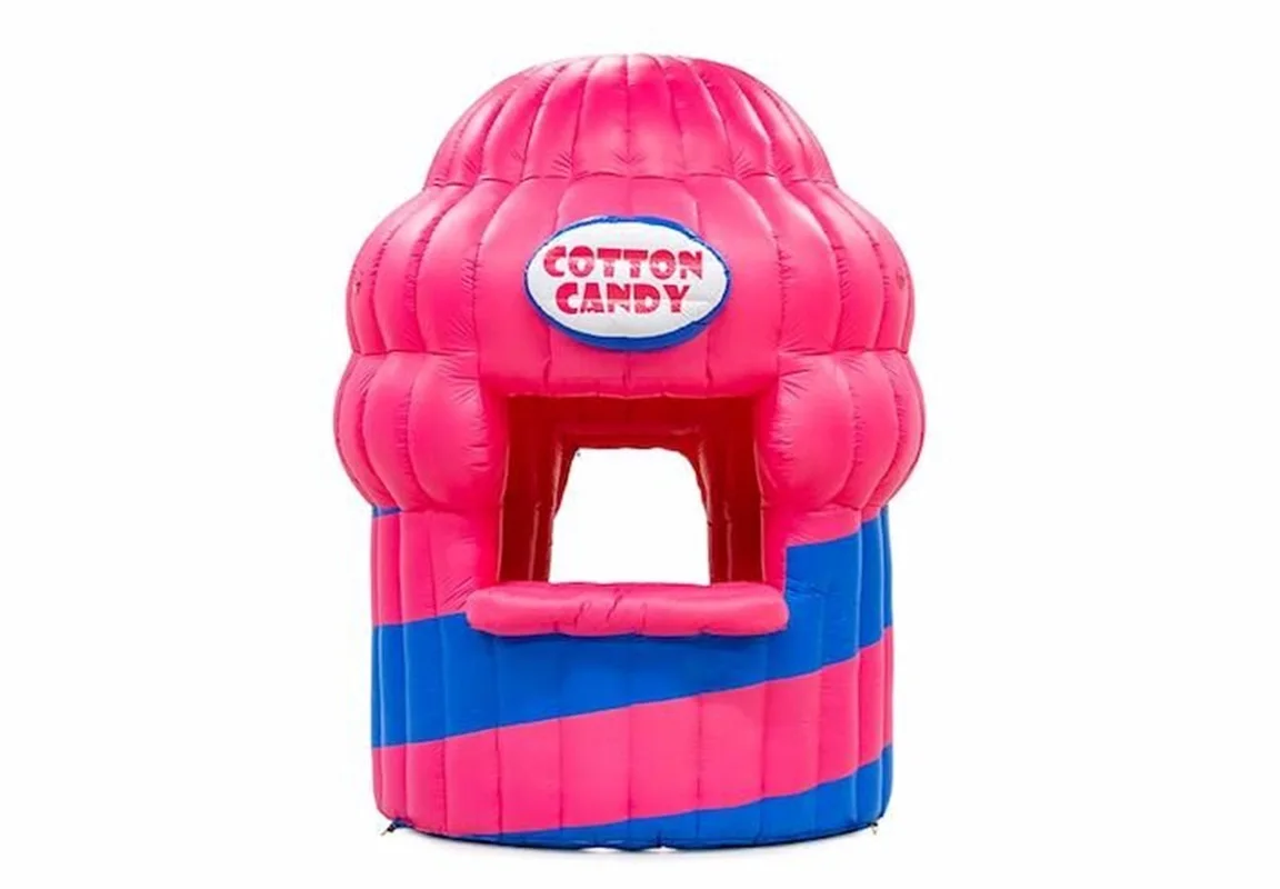 

Розовая надувная палатка-стойка для сладкой ваты для наружного продвижения, рекламных мероприятий