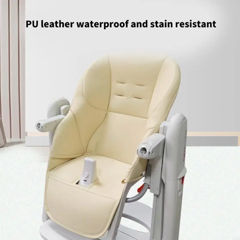 97BE غطاء حماية من جلد البولي يوريثان وسادة مقعد وسادة نمو شاري لكراسي طعام الأطفال #3