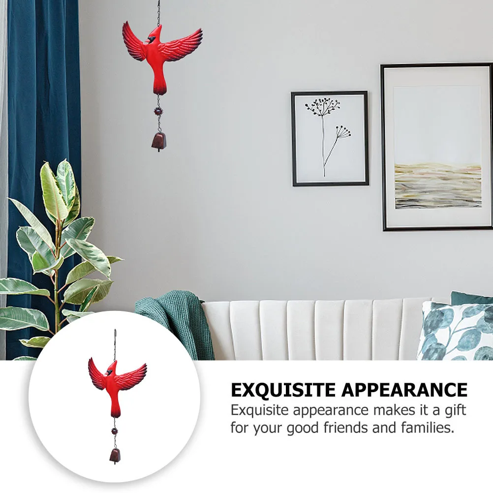 

Exquisite Iron Wind Chime Bird Bell Outdoor Decor Natural Colors Melodious Sounds Gift Families Bird Wind Bell