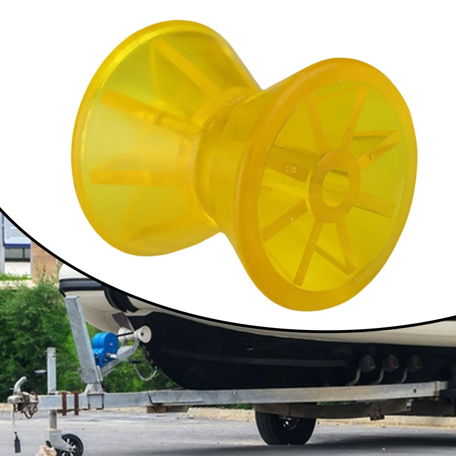 

3.5" Boat Trailer Bow Roller for Boat Loading Hauling Reliable PVC Easy Install High Visibility Wide Bracket Boat Trailer Roller