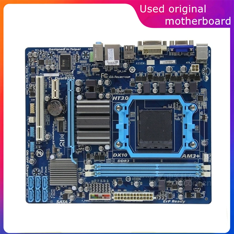 

Used AM3+ AM3b For AMD 780G GA-78LMT-S2P 78LMT-S2P Computer USB2.0 SATA2 Motherboard AM3b DDR3 Desktop Mainboard