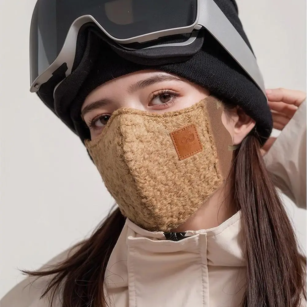 Soft Windproof Winter Fleece Face Mask Outdoor Storage Heat Cold-Resistant Masks Warm Slimming Face Mask