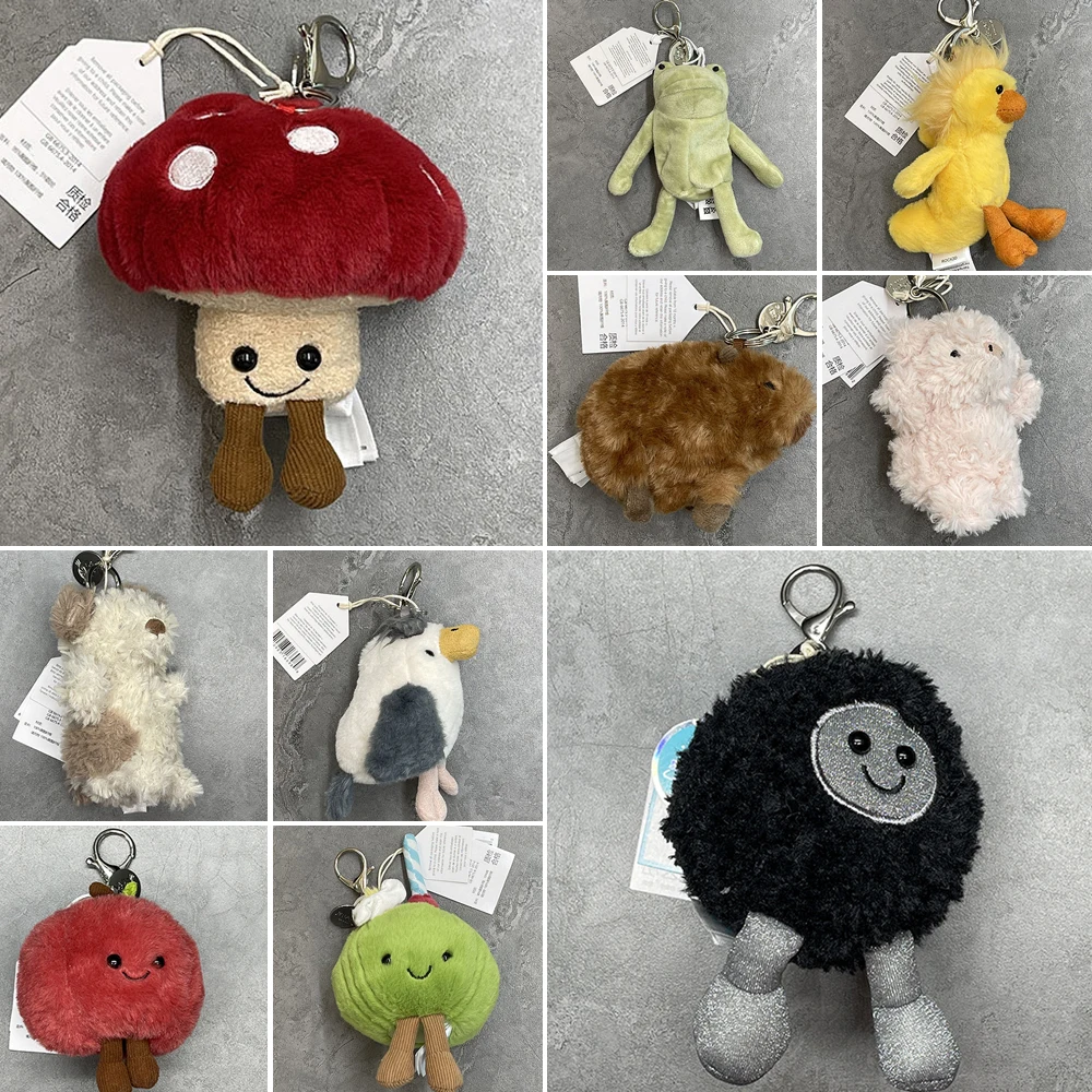 Malachy Dragon Pendant Marshmallow Plush Keychain Pigeon Plush Keychain Cucumber  Plush Toy Backpack Cherry Gift