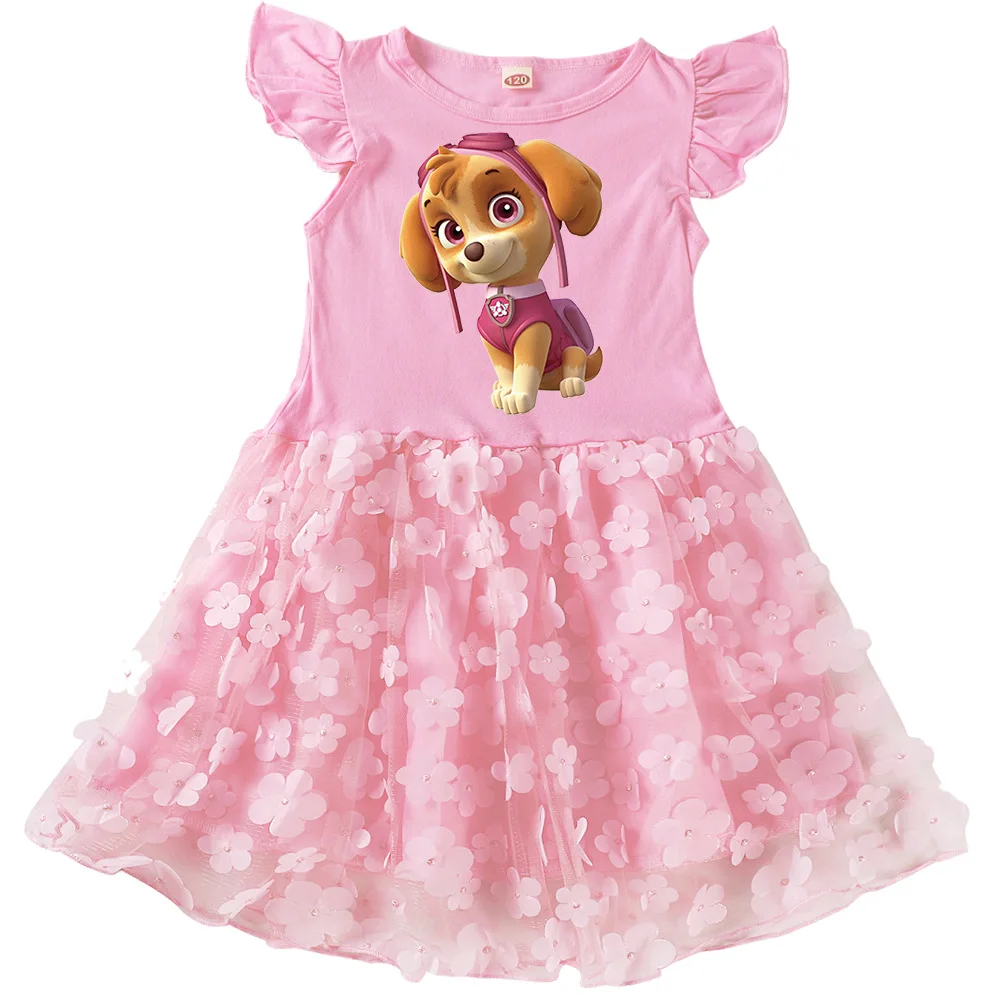 Disfraz de Princesa Skye de PAW Patrol para Niñas, Disfraz de Cosplay para Bebés, Lindo Traje para Fiestas de Cumpleaños y Actuaciones Navideñas