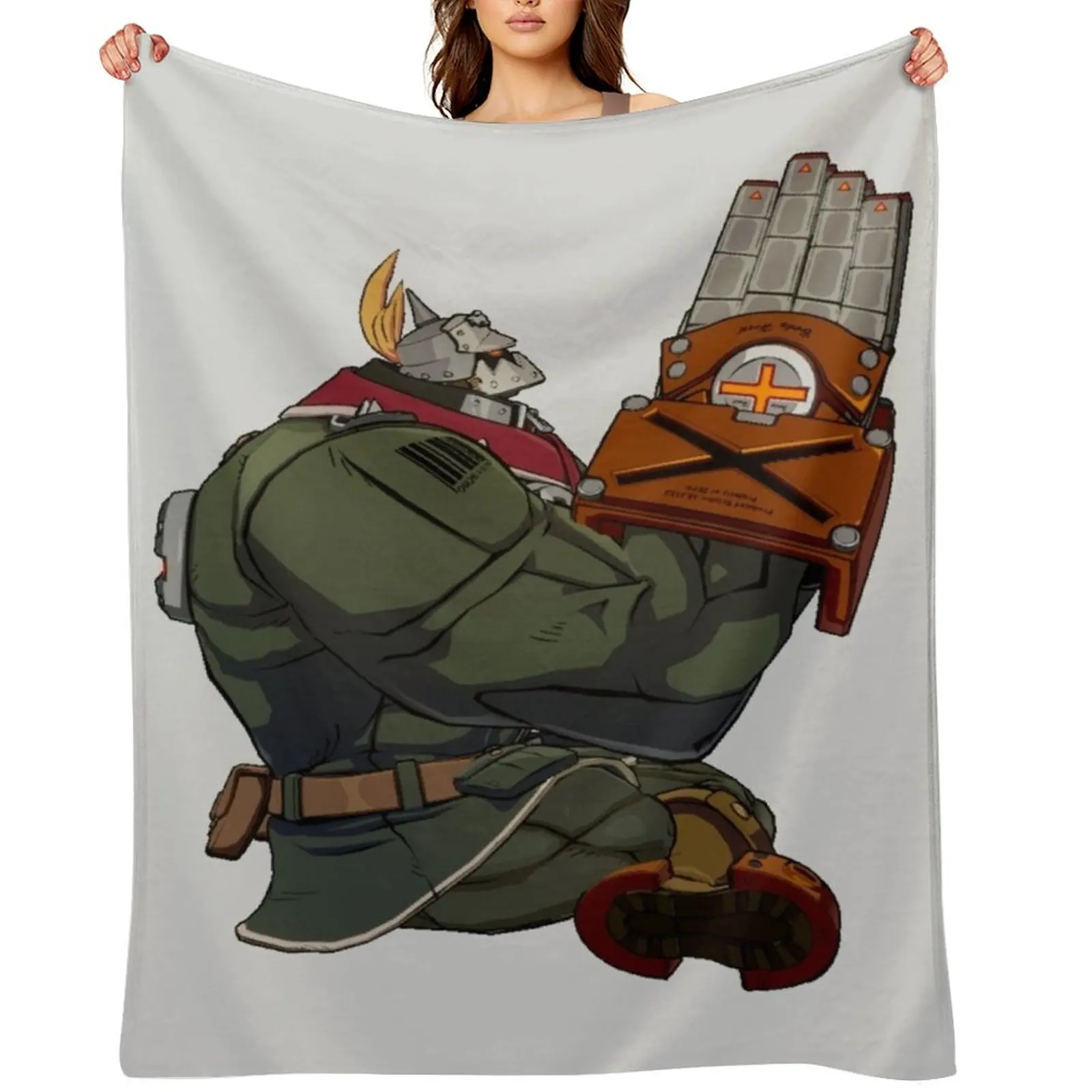 

Guilty Gear - Potemkin Throw Blanket Soft Soft Plaid anime Cute Plaid Blankets