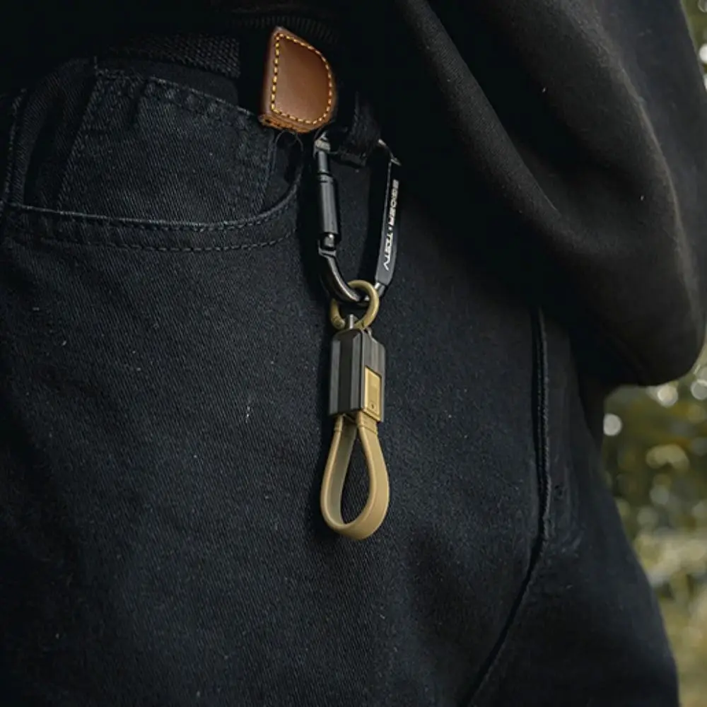 Keychain TPE USB 4 Cable Double Headed Lightweight Type C Data Cable Portable PD 240W Data Transfer Line Charger Adapter