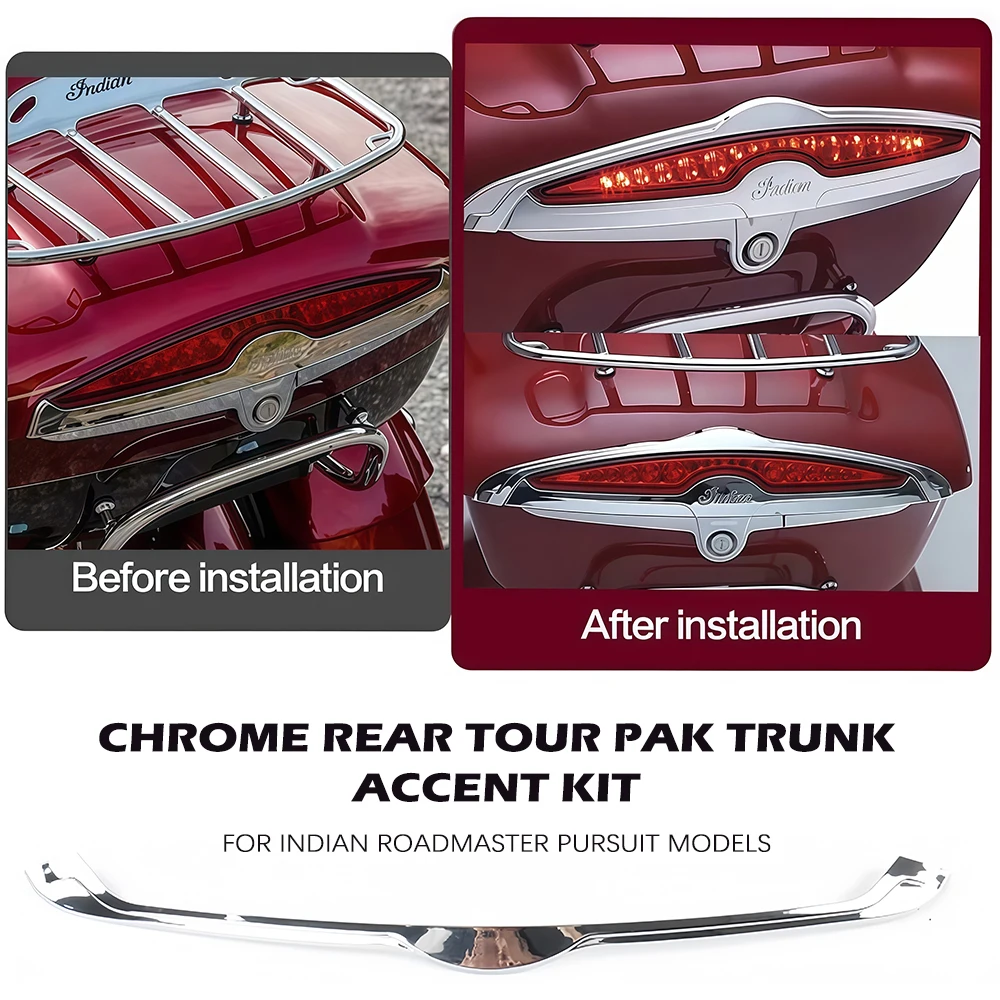 

For indian motorcycle Roadmaster Limited 2021- 2025 New Accessories Tour Rear Trunk Trim Accent Kit For Pursuit Dark Horse 2022-