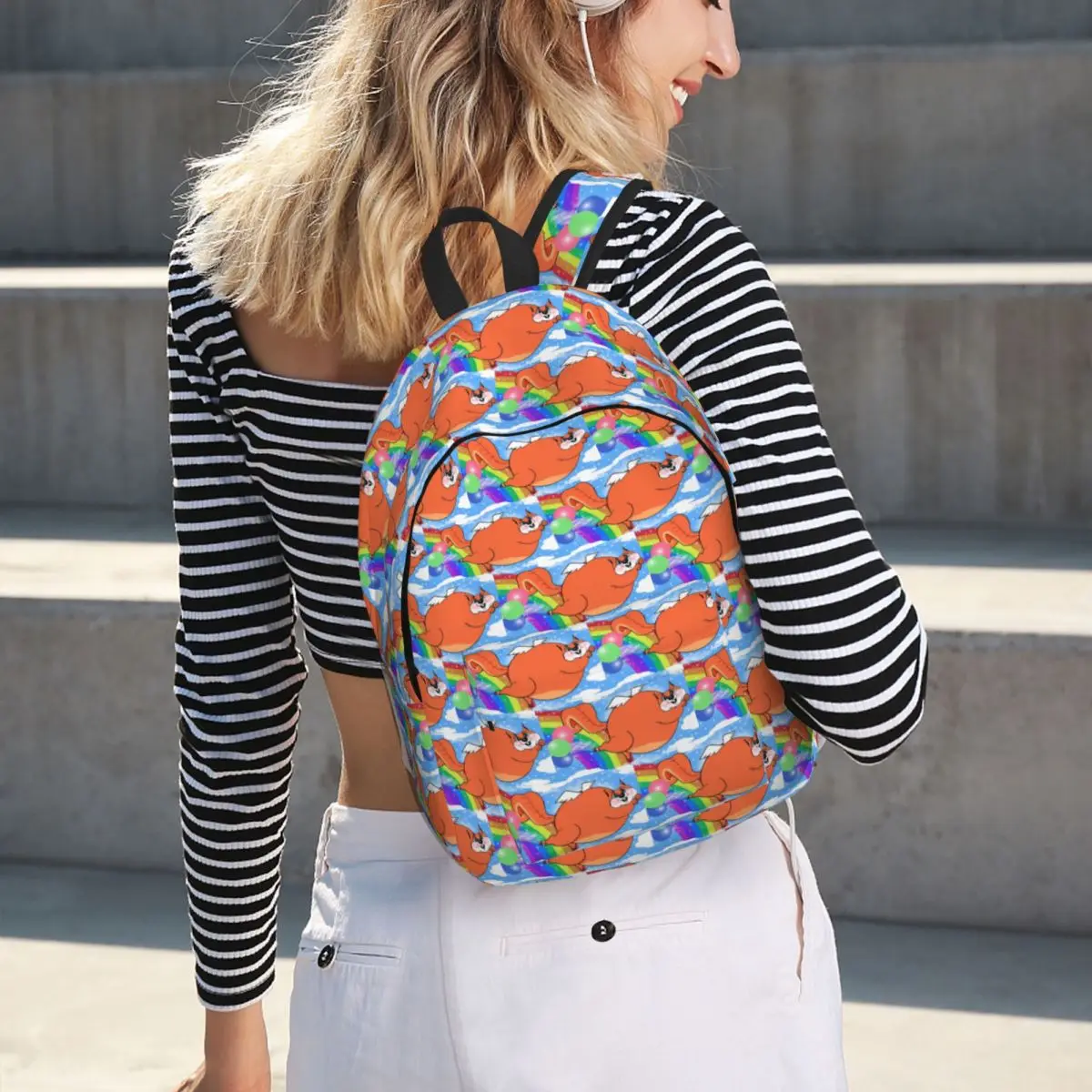 Happy Squirrel Backpack Student BookBag Children School Bag Computer Shoulder Bags for Boys Girls