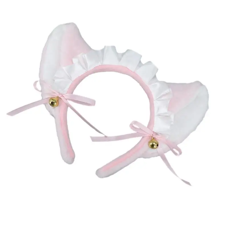 652f Women Lace Coiffe avec ruban d French Bandand Maid Cosplay accessoires