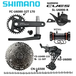 SHIMANO CUES U6000 kit 10/11 Speed Kit MTB Transmission CS-LG400/LG300 11-48T/50T CN-LG500 RD-U6000 SL-U6000 FC-U6000 170MM 32T