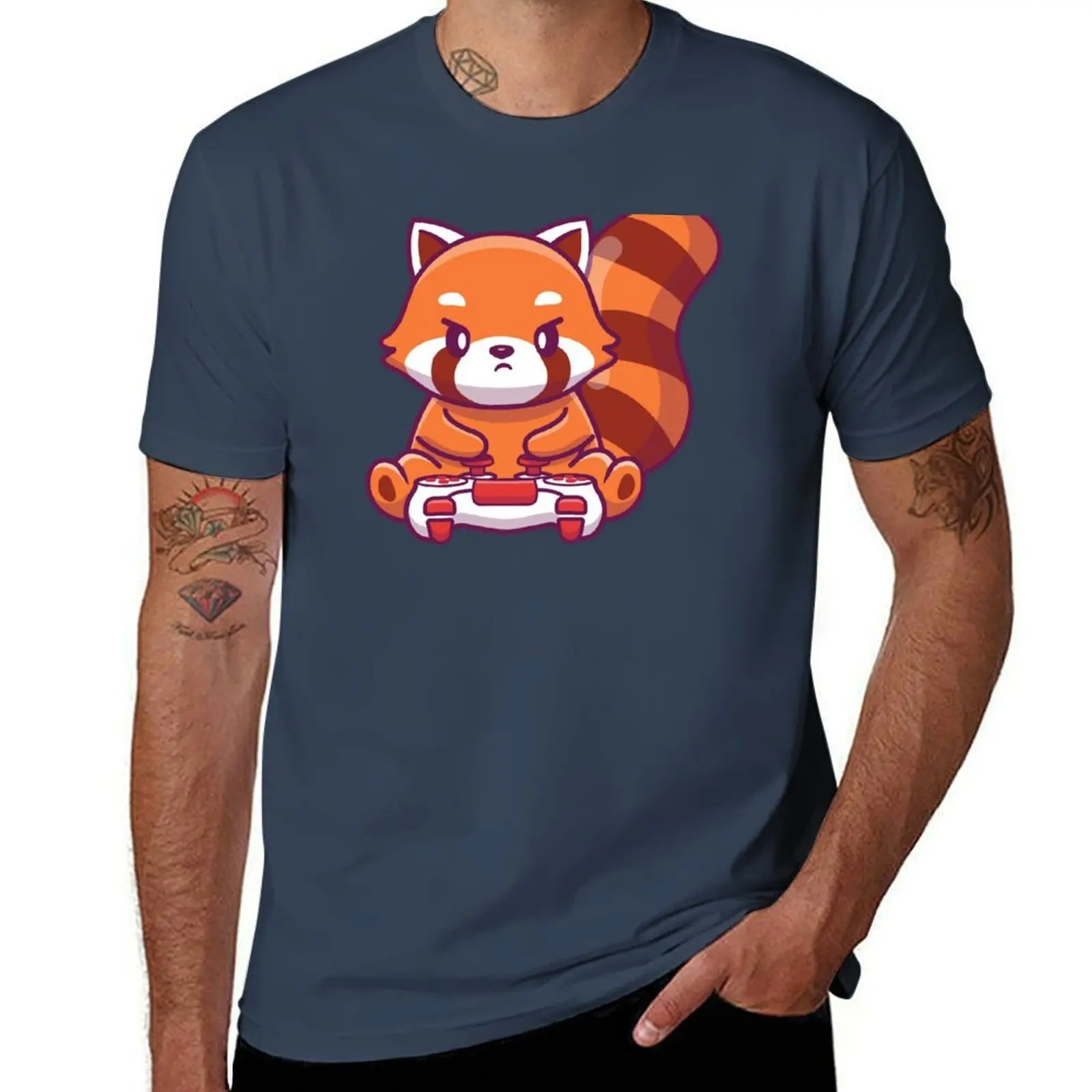 

Gaming Red Panda T-Shirt man t shirts high quality luxury brand t shirts with prints T-Shirt