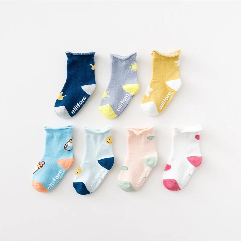 

Spring Autumn Cotton Non-slip Stocking 2023 New Cute Cartoon Home Anti-slip Children Socks for Newborn Boy Girl Baby Accessories