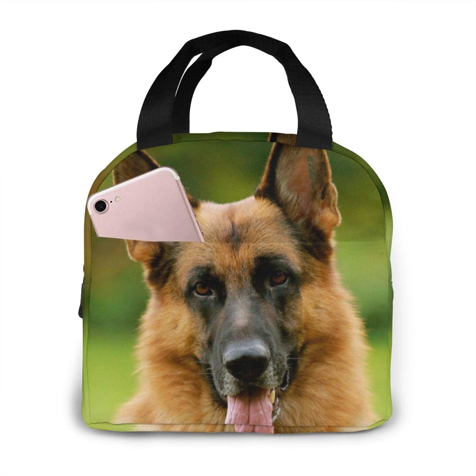 German Shepherd Dog Lunch Bag Tote Bag Insulated Organizer Lunch Holder Bag For Work Workout Outdoors Picnic Beach Travel