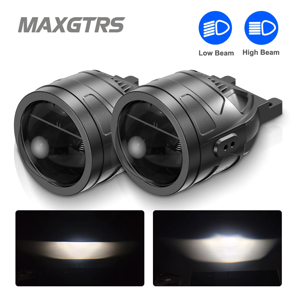 3.0 Inch Bi LED Fog Lights Blub 6000K LED Fog Lens Lamp Universal H8 Driving Light Lenses Spotlights For Toyota/Ford/Nissan/Hond