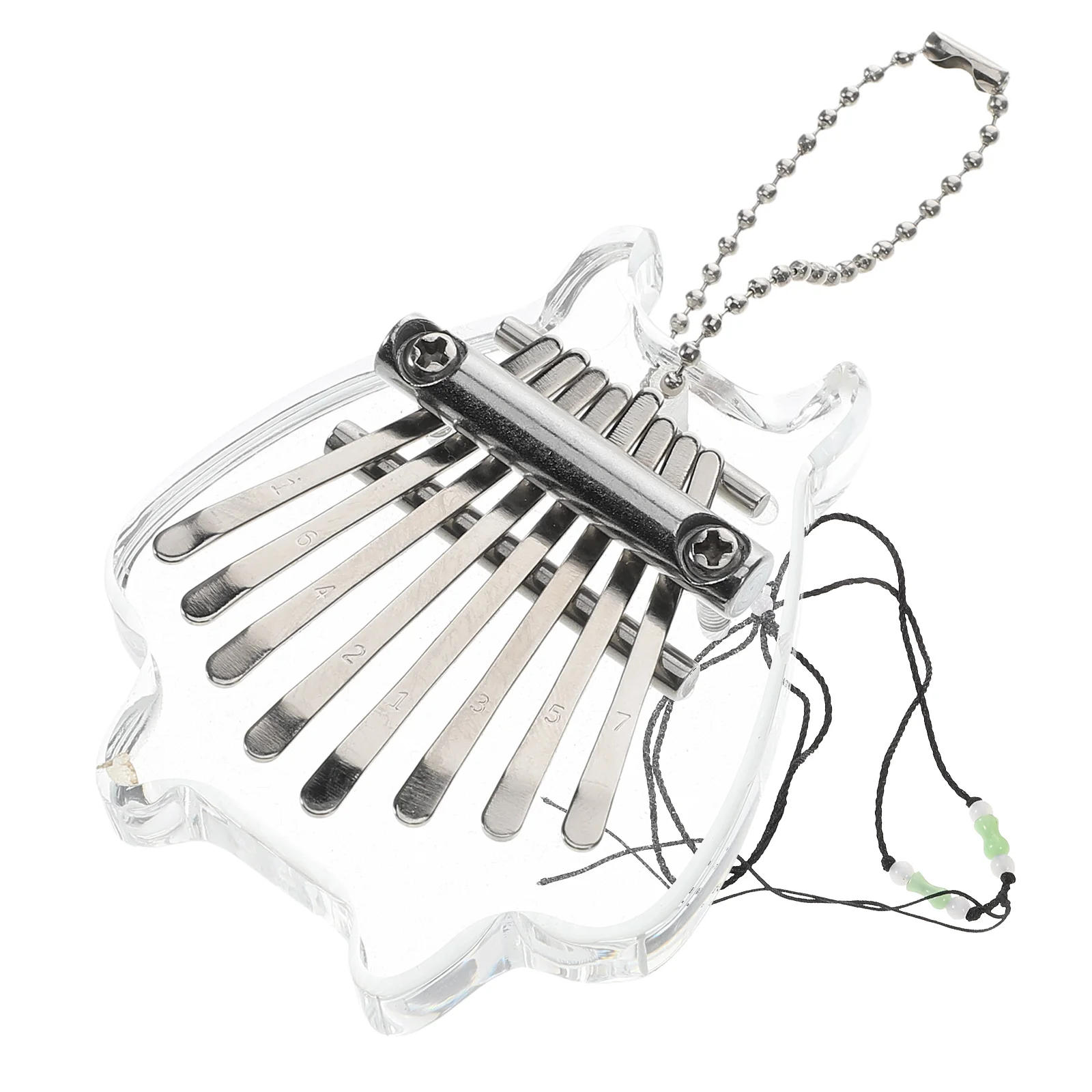 

1Set Thumb Piano Kalimba Transparent 8-Key Mini Crystal Finger Instrument Portable Beginner Musical Instrument