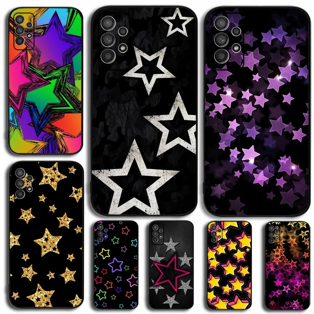 

Pink Cute Beautiful Star Art Phone Case For Samsung Galaxy A13,A21s,A22,A31,A32,A52,A53,A71,A80,A91 Soft Black Cover