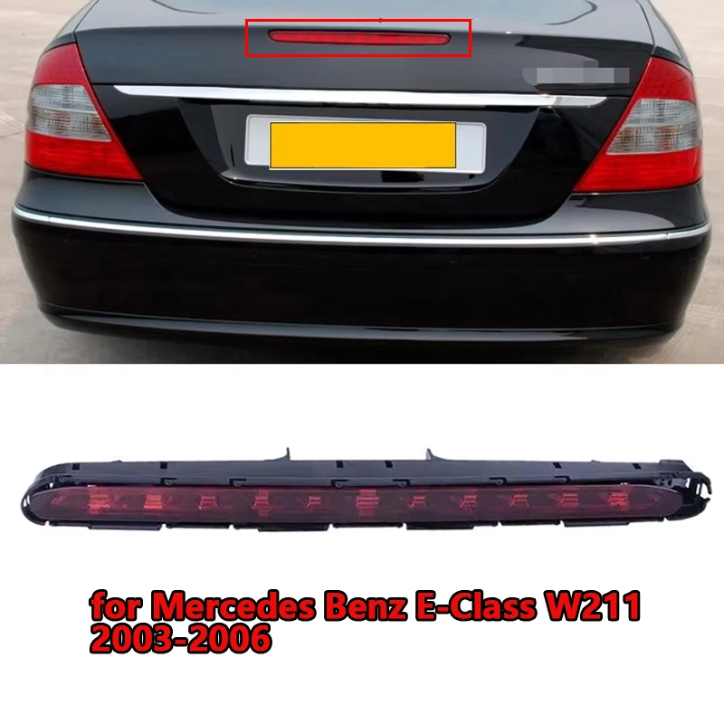 

Подходит для Mercedes Benz E-Class W211 2003-2006 гг., черный корпус, красная линза, высоко установленный стоп-сигнал, светодиодный задний стоп-сигнал A 2118201556