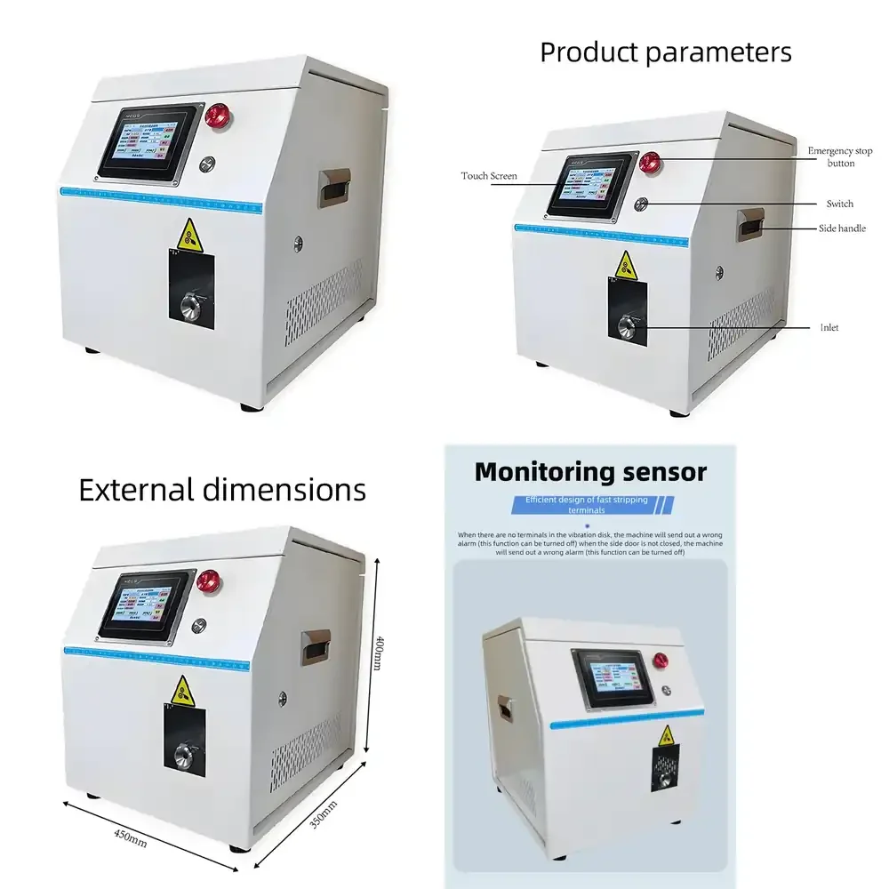Automatic Tubular Terminal Crimping Equipment Tube Type Wire Harness Peeling Crimper Terminal Machine Cable Stripping