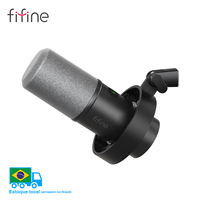 FIFINE Recording XLR Dynamic Microphone with Real-time Monitoring,USB Streaming Mic with Gain Knob/Touch-mute for PC,Mixer-K688