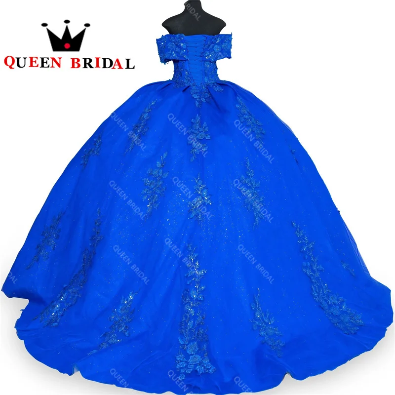 Vestidos De quinceañera con apliques florales y lentejuelas encantadoras, vestido De baile De quinceañera con hombros descubiertos y cuello en V, personalizado, L77M, 15