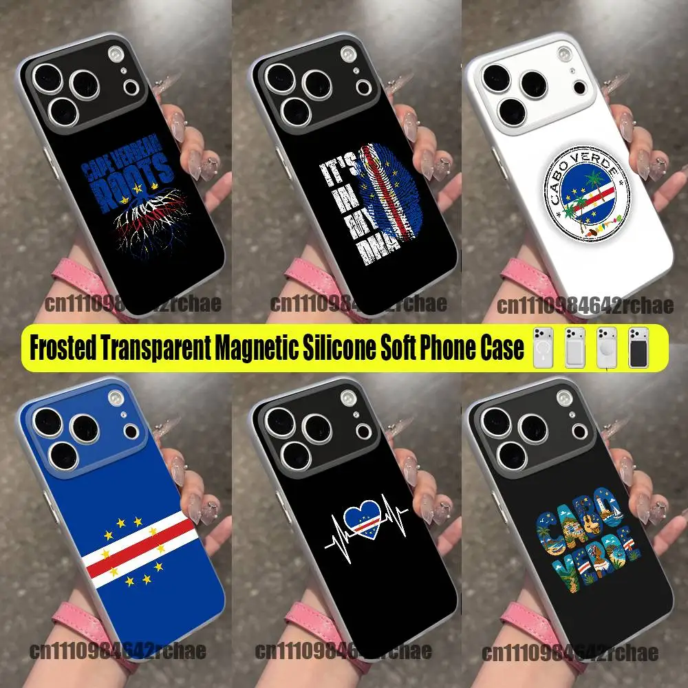 For Africa Cape Verde Icon Phone Case For iPhone 15 16 12 14 13 17 11 E Mini Plus Air Pro Max For Magsafe Magnetic Clear