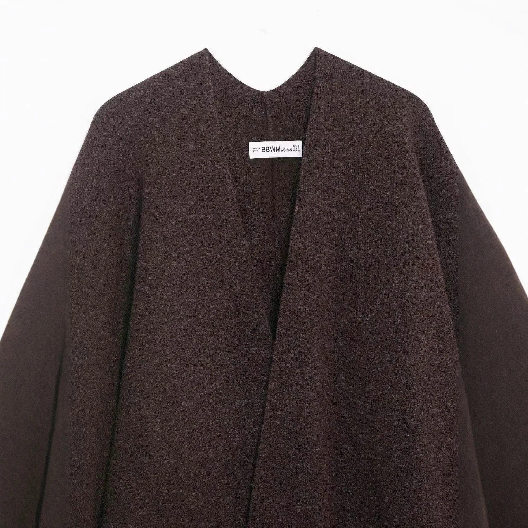 المرأة تصميم تحسس قمة الخريف الشتاء موضة شرابة مزينة كيب الحياكة ملابس خارجية بسيطة غير النظامية عباءة غير رسمية سترة #3