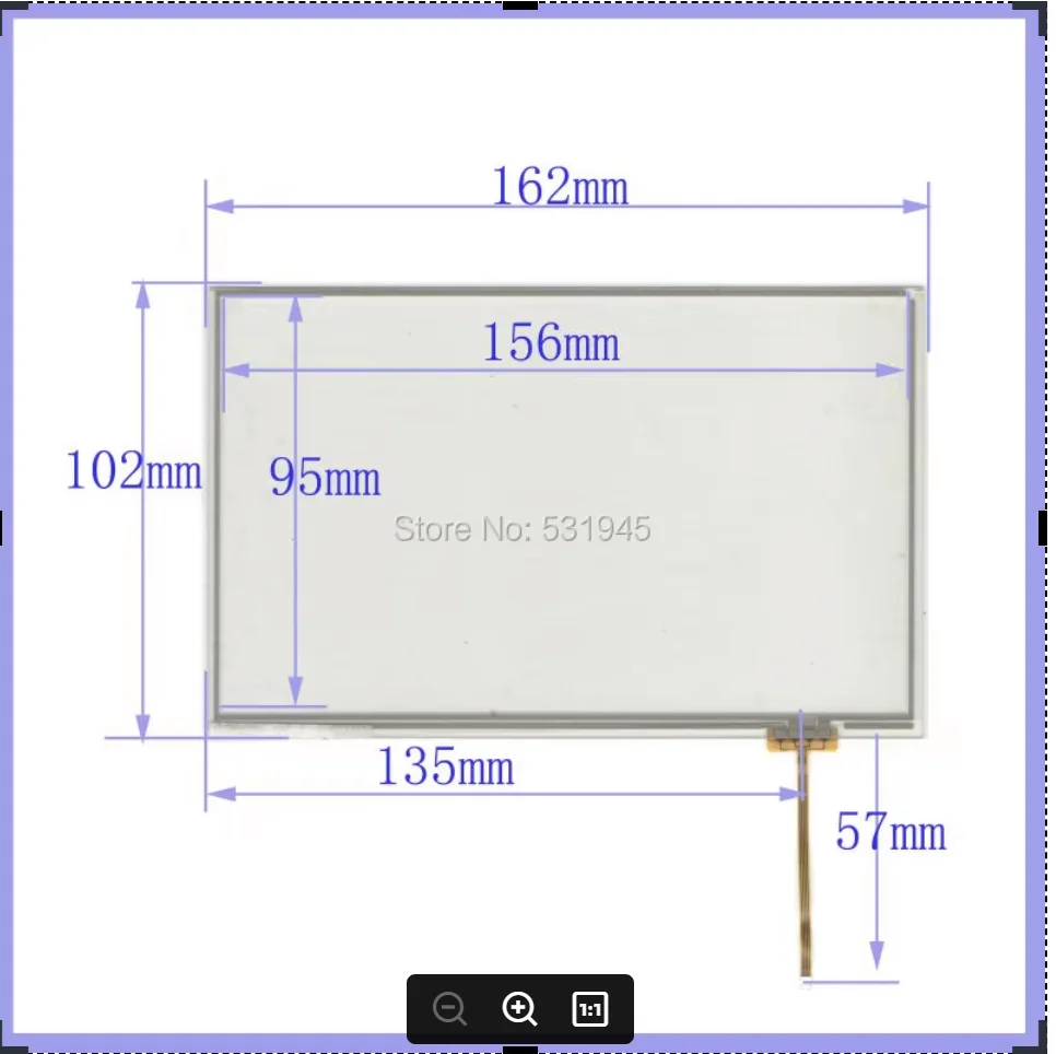 ZhiYuSun POST 7 inch 4-wire resistive 162*102compatible Navigator TOUCH SCREEN162mm*102mm use LMS700KF01 Original LCD  display
