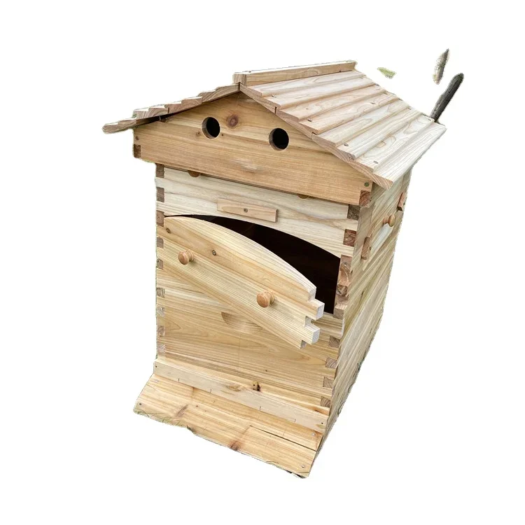 High Quality Wax-Coated Fir Wood Automatic Bee Hive Apiculture Beekeeping Equipment